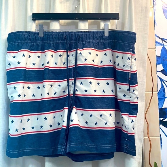 Men’s George Patriotic Swim Trunks Size XXL - Picture 1 of 7